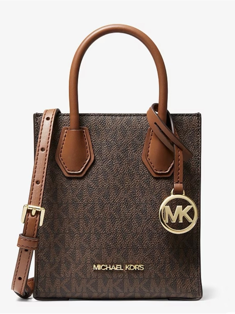 Michael Kors Brown and Tan Signature Small Tote